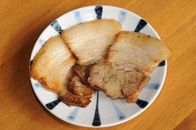 Charcoal grilled pork belly