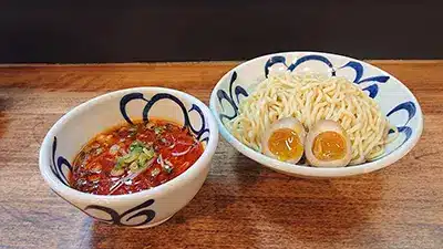 Spicy Miso Tsukemen with Marinated Egg